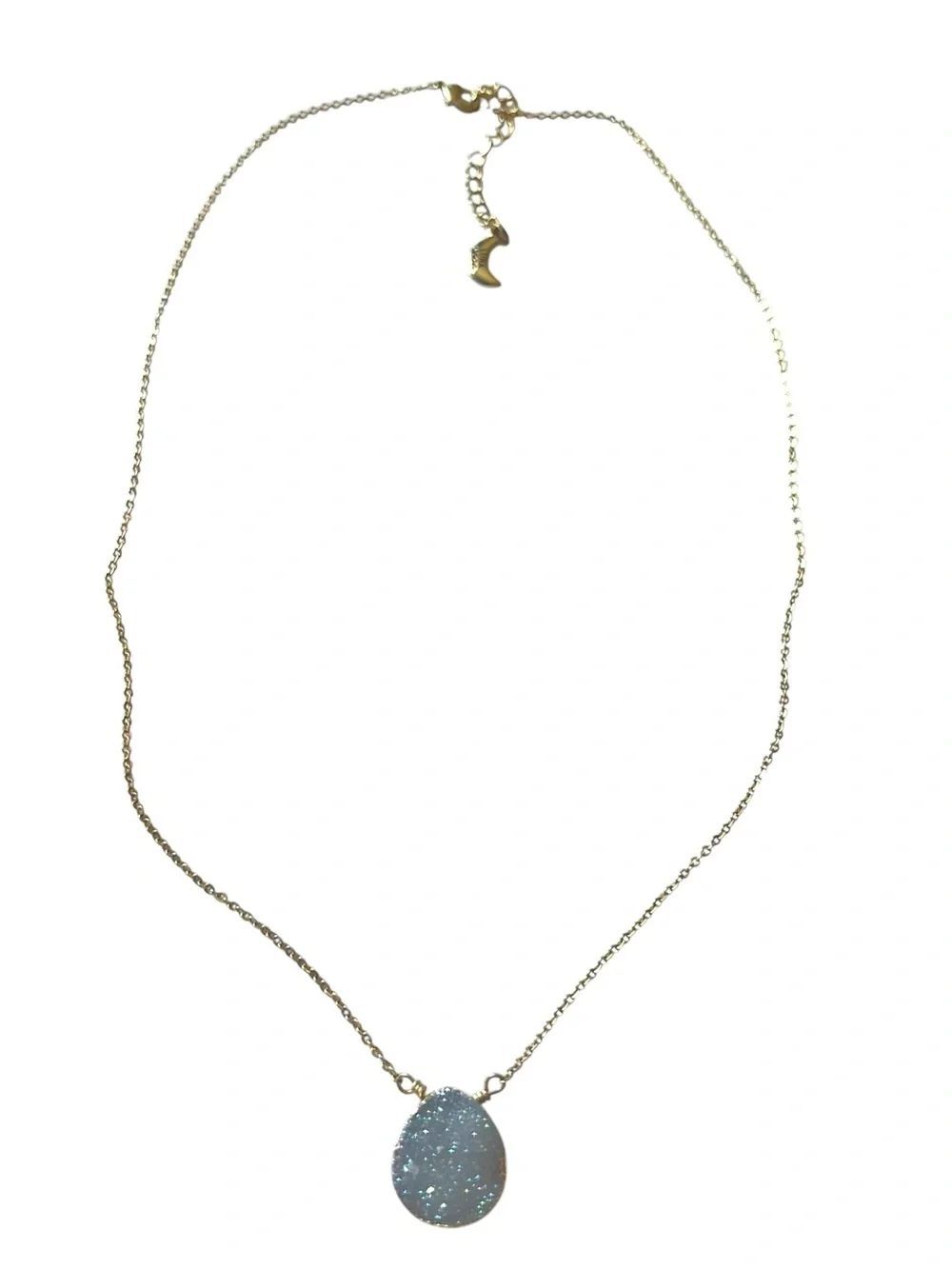 Luna Norte 14KGP Druzy Pendant Necklace